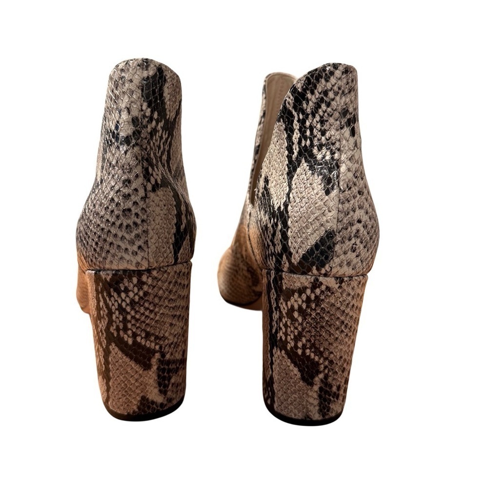 Cole Haan Electa Roccia Snake Leather Bootie Shoes Peep Toe Python 9B EUC - Picture 8 of 16
